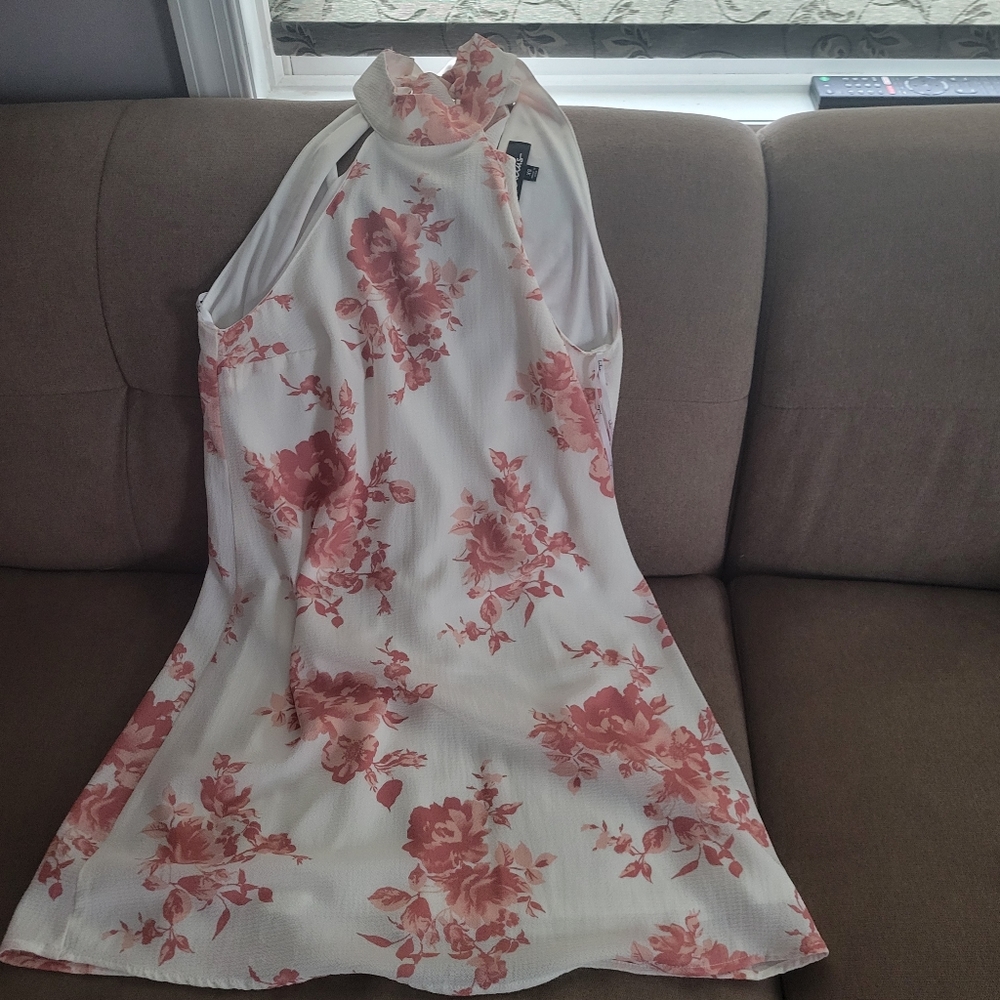 Lulu's Darling Dearest Blush Pink White Floral Swing Dress. Never worn. XS